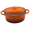 7-Quart Enameled Cast Iron Dutch Oven | Vibrant Sunburst Orange
