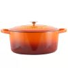 7-Quart Enameled Cast Iron Dutch Oven | Vibrant Sunburst Orange
