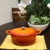 7-Quart Enameled Cast Iron Dutch Oven | Vibrant Sunburst Orange