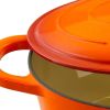 7-Quart Enameled Cast Iron Dutch Oven | Vibrant Sunburst Orange