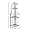 3-Shelf Corner Bakers Rack | Black Metal Plant Stand