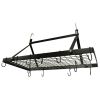 Rectangular Black Metal Pot Rack | For Organized Storage