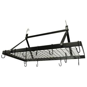 Rectangular Black Metal Pot Rack | For Organized Storage