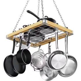 23.5” Rectangular Ceiling-Mounted Kitchen Pot Rack