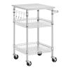 Compact Kitchen Cart | Sleek Stainless Steel Top