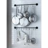 Set of 2 | Black Metal Pot Rack with 20 Hooks