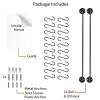 Set of 2 | Black Metal Pot Rack with 20 Hooks
