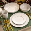 White Porcelain 18-Piece Dinnerware Set | Service for 4
