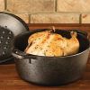 5-Quart Cast Iron Dutch Oven | Black Heavy-Duty Cooking Pot