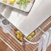 Kitchen Island Cart | Stainless Steel Top with Dual Storage Shelves