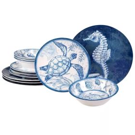 Sea Shells Ocean Theme Dinnerware Set | 12-Piece