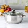 5-Quart Polished Stainless Steel Dutch Oven | Glass Lid