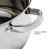 5-Quart Polished Stainless Steel Dutch Oven | Glass Lid
