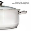 5-Quart Polished Stainless Steel Dutch Oven | Glass Lid