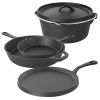 Cast Iron Cookware Set | 5-Piece Collection