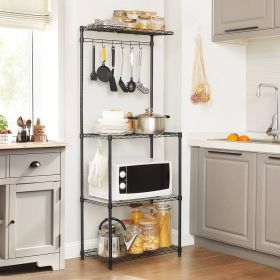 Heavy-Duty Black Metal Bakers Rack | Kitchen Storage Stand