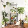 Heavy-Duty Black Metal Bakers Rack | Kitchen Storage Stand