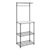 Heavy-Duty Black Metal Bakers Rack | Kitchen Storage Stand