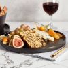 16-Piece Matte Black Stoneware Dinnerware Set