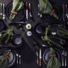 16-Piece Matte Black Stoneware Dinnerware Set