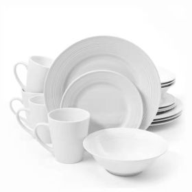 White Ceramic Dinnerware Set |16-Piece