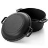Cast Iron Cookware Set | Dutch Oven, Frying Pan, Skillet & Pizza Pan