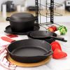 Cast Iron Cookware Set | Dutch Oven, Frying Pan, Skillet & Pizza Pan