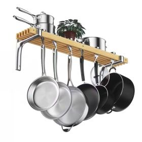 Wall-Mounted | Metal & Wood Pot Rack