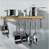 Wall-Mounted | Metal & Wood Pot Rack
