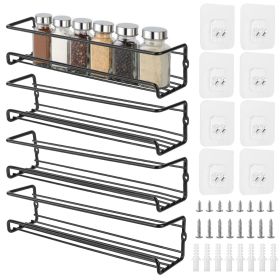Wall-Mounted Spice Rack Set | 4-Piece