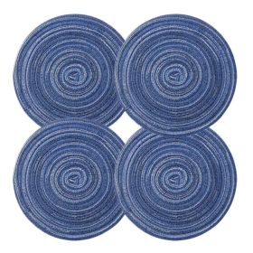 Ramie Round Placemats | Set of 4 Blue