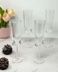 Champagne Flutes | Oval Halo Design