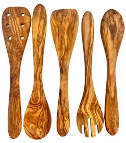 5-pcs | Olive Wood Kitchen Servers Set