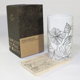 Mug & Wood Coaster | SYNC-Lotus Leaves