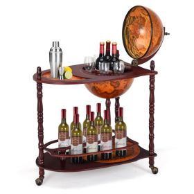 Rolling Wine Bar Cart | Vintage Globe