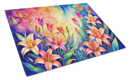 Glass Cutting Board | Lilies