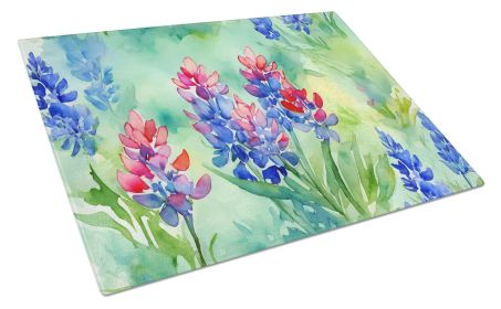 Glass Cutting Board | Texas Bluebonnets
