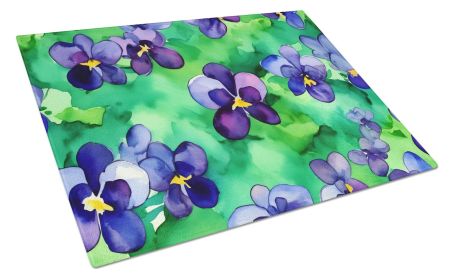 Glass Cutting Board | Wood Violets