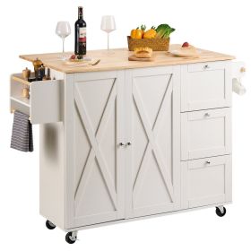 VEVOR Solid Wood Top | Island / Cart