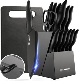 Kitchen Knife Block Set | w/Cutting Board
