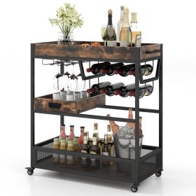 Buffet Serving Cart | Wine Rack