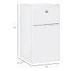 Double Door Mini Fridge | HOMCOM