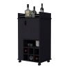 Allandale Bar Cart | Wine Rack & Casters