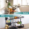 Stainless Steel Over-the-Sink Dish Drying Rack | 2-Tier