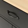 Black Kitchen Island Cart | Solid Wood Top