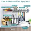 Stainless Steel Over-the-Sink Dish Drying Rack | 2-Tier