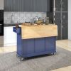 Mobile Kitchen Island | Solid Wood Top