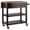 Winsome Wood | Drop Leaf Kitchen Cart