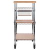 Bamboo & Chrome | Madera Utility Kitchen Cart