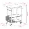 Bamboo & Chrome | Madera Utility Kitchen Cart